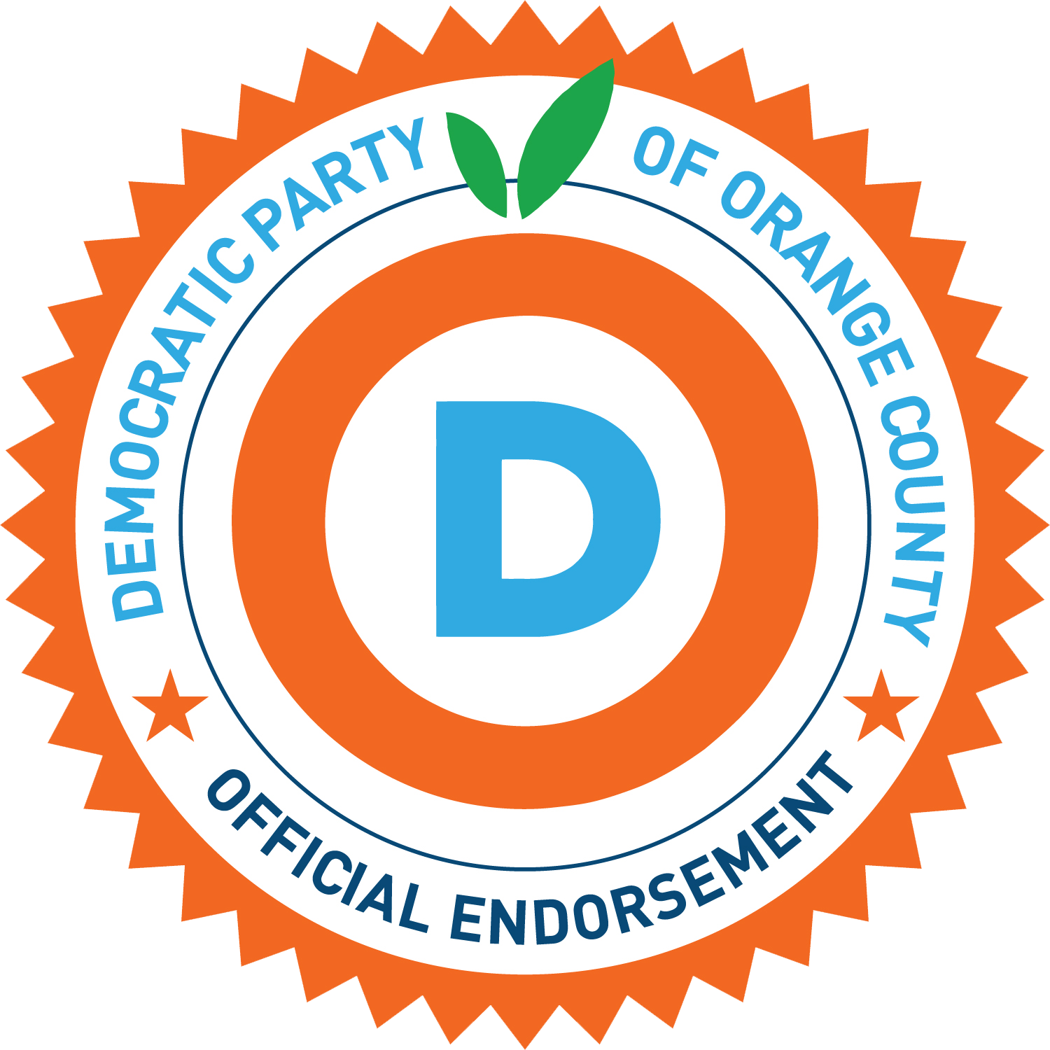 Democratic Party of Orange County Official Endorsement